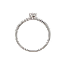 Load image into Gallery viewer, 18ct White Gold &amp; Diamond Set Solitaire Twist Ring
