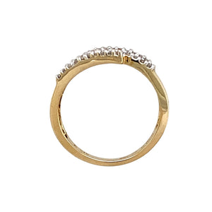 9ct Gold & Diamond Set Wrap Around Ring