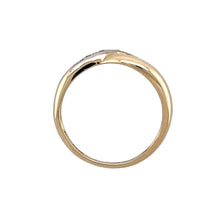 Load image into Gallery viewer, 9ct Gold &amp; Diamond Curved Overlap Set Band Ring
