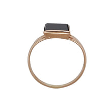 Load image into Gallery viewer, 9ct Gold &amp; Onyx Set Rectangle Signet Ring
