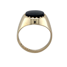 Load image into Gallery viewer, 9ct Gold &amp; Onyx Set Oval Signet Ring
