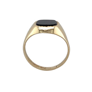 9ct Gold & Onyx Set Rectangle Signet Ring