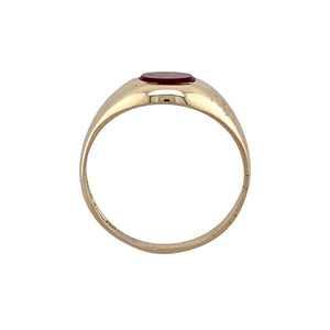 9ct Gold & Carnelian Set Oval Signet Ring