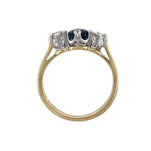 Load image into Gallery viewer, 18ct Gold Diamond &amp; Sapphire Set Trilogy Ring
