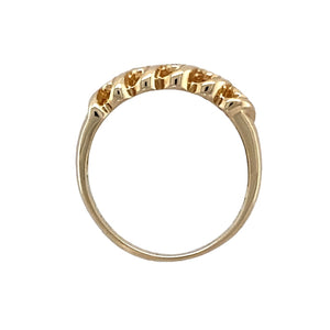 9ct Gold & Diamond Set Twist Band Ring