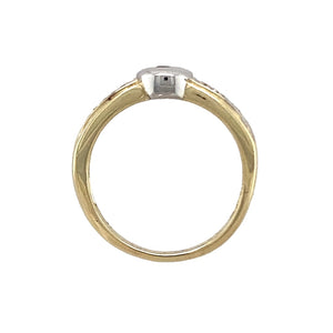 9ct Gold & Diamond Rubover Set Band Ring