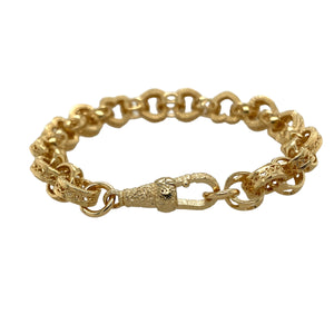 New 9ct Gold 6" Heart Link Bracelet