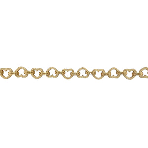 New 9ct Gold 7.5" Heart Link Bracelet