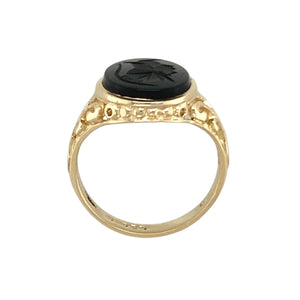 9ct Gold & Onyx Centurion Oval Signet Ring