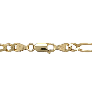 Preowned 9ct Yellow Gold 19" Figaro Chain with the weight 13.90 grams and link width 5mm