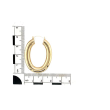 Load image into Gallery viewer, 9ct Gold Plain Oval Tubular Creole Earrings
