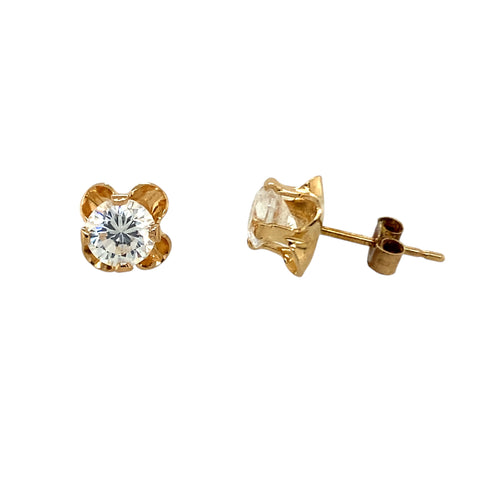 9ct Gold & Cubic Zirconia Set Stud Earrings