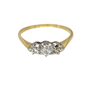 18ct Gold & Diamond Set Trilogy Ring