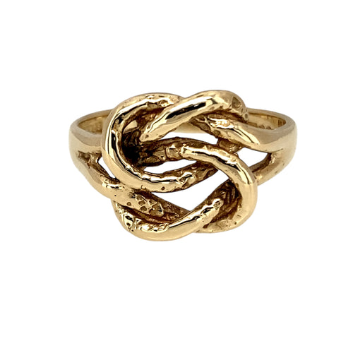 9ct Gold Patterned Knot Ring