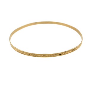 9ct Solid Gold Patterned Bangle