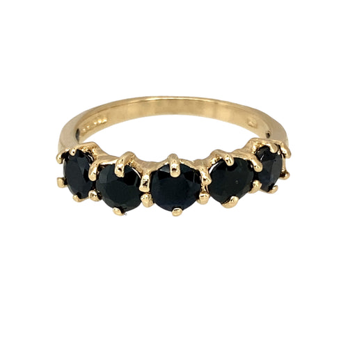 9ct Gold & Sapphire Set Band Ring