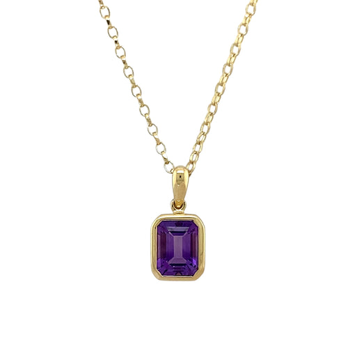 9ct Gold & Amethyst Set 18