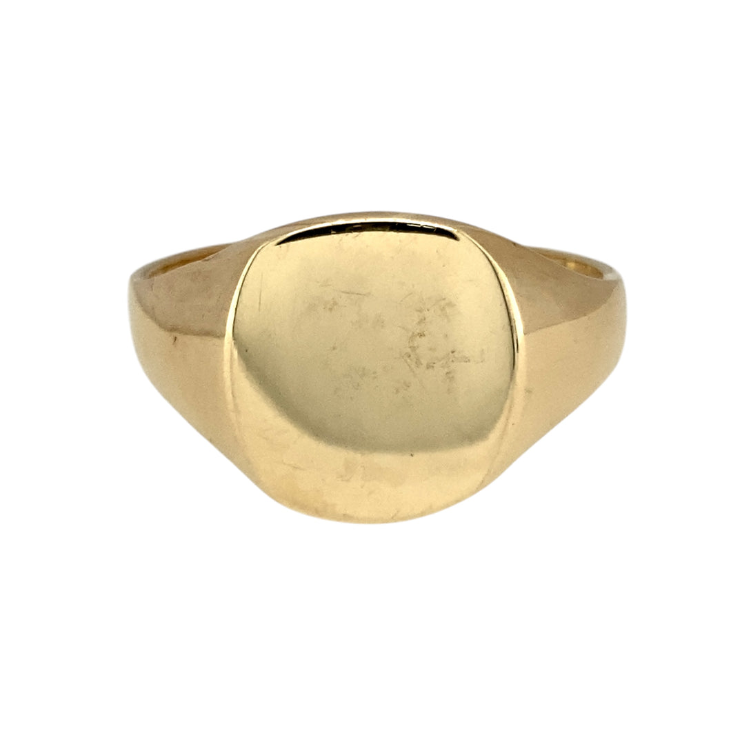 New 9ct Gold Plain Signet Ring