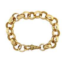 Load image into Gallery viewer, New 9ct Solid Gold 8&quot; Patterned Belcher Bracelet
