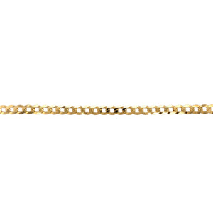 New 9ct Solid Gold 8.5" Curb Bracelet