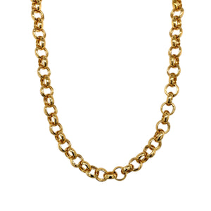 New 9ct Gold 22" Hollow Belcher Chain