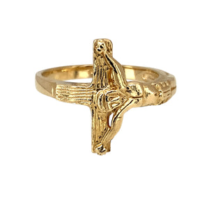 New 9ct Gold Crucifix Ring