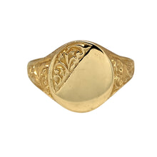 Load image into Gallery viewer, New 9ct Gold Patterned Oval Signet Ring
