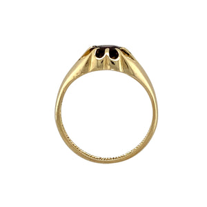 New 9ct Gold & Garnet Set Signet Ring