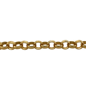 New 9ct Solid Gold 8.5" Patterned Belcher Bracelet