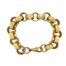 Load image into Gallery viewer, New 9ct Solid Gold 9&quot; Patterned Belcher Bracelet
