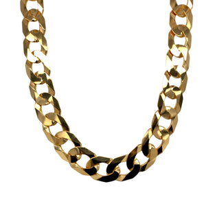 New 9ct Solid Gold 24" Curb Chain 44 grams