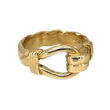 Load image into Gallery viewer, New 9ct Gold Horseshoe Buckle Twist Band Ring
