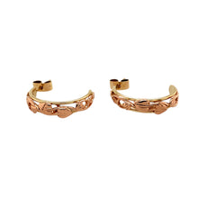 Load image into Gallery viewer, 9ct Gold Clogau Tree of Life Half Hoop Earrings
