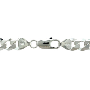 New 925 Silver 22" Solid Curb Chain with the weight 41.30 grams and link width 8mm