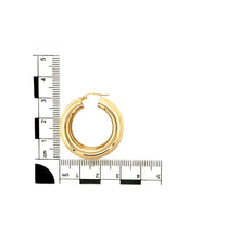 Load image into Gallery viewer, 9ct Gold Patterned Large Hoop Creole Earrings
