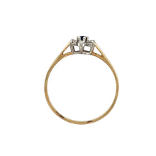 Load image into Gallery viewer, 9ct Gold Diamond &amp; Sapphire Set Flower Ring
