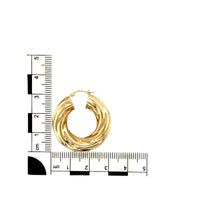 Load image into Gallery viewer, 9ct Gold Twisted Hoop Creole Earrings
