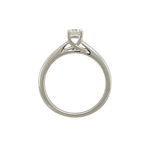 9ct White Gold & Diamond Set Solitaire Ring