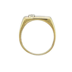 9ct Gold & Diamond Set Signet Ring