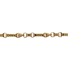 Load image into Gallery viewer, New 9ct Gold 7.75&quot; Fancy Patterned Gypsy Style Link Bracelet
