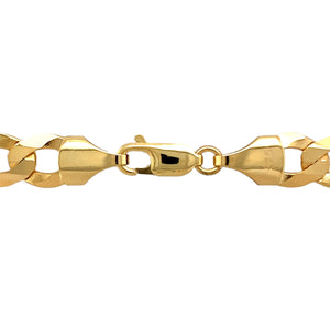 New 9ct Solid Yellow Gold 24" Curb Chain with the weight 35.40 grams and link width 8mm