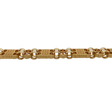 Load image into Gallery viewer, New 9ct Gold 7.75&quot; Double Patterned Gypsy Style Link Bracelet
