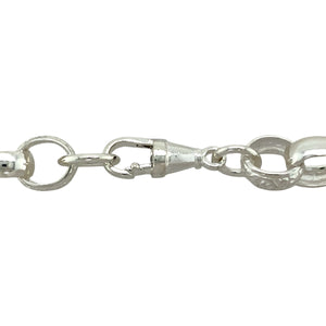 New 925 Silver 26" Solid Patterned Belcher Chain with the weight 100.10 grams and link width 11mm