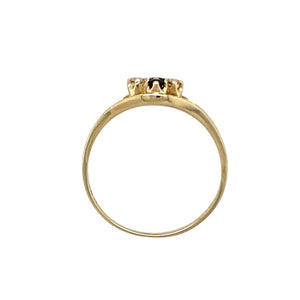 9ct Gold Diamond & Sapphire Set Ring