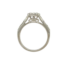 Load image into Gallery viewer, 9ct White Gold &amp; Diamond Set Halo Cluster Ring
