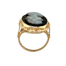 Load image into Gallery viewer, 9ct Gold &amp; Grey Cameo Set Ring
