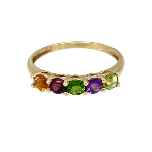 9ct Gold & Gemstone Set Band Ring