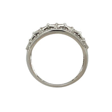 Load image into Gallery viewer, 9ct White Gold &amp; Diamond Set Patterned Wide Band Ring
