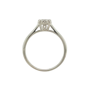 9ct White Gold & Diamond Illusion Set Solitaire Ring