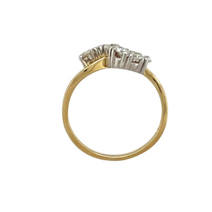 18ct Gold & Diamond Set Swirl Ring